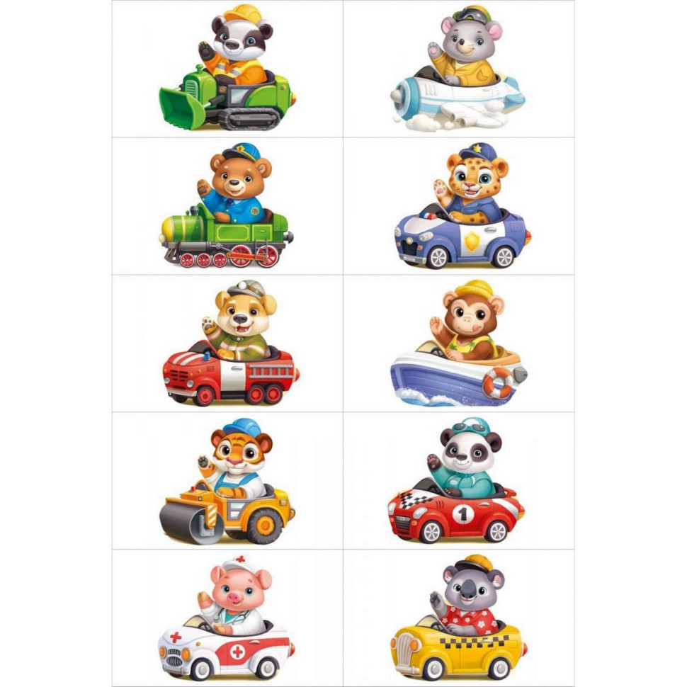 Настольная игра "Веселые водители" Ubumblebees (ПСФ080) PSF080 с карточками — фото 3