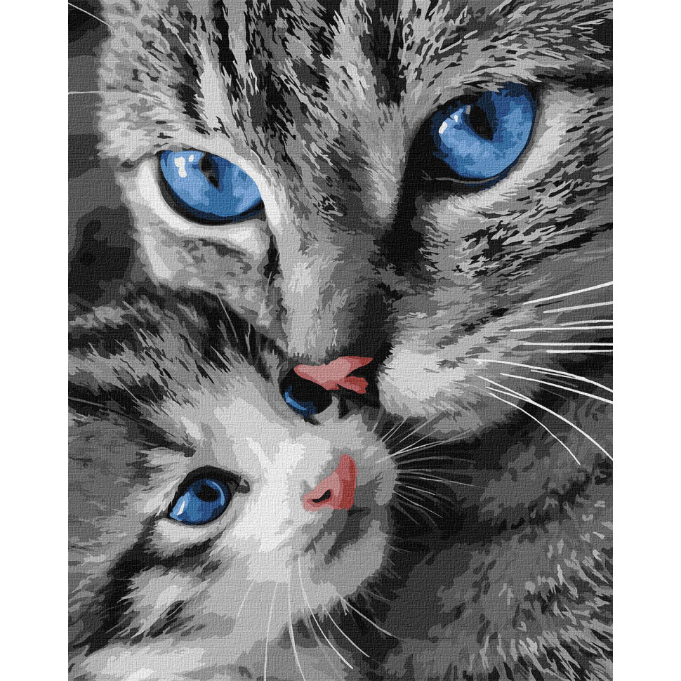 Картина за номерами "Муркотлива мама" KHO6945, 40х50 см