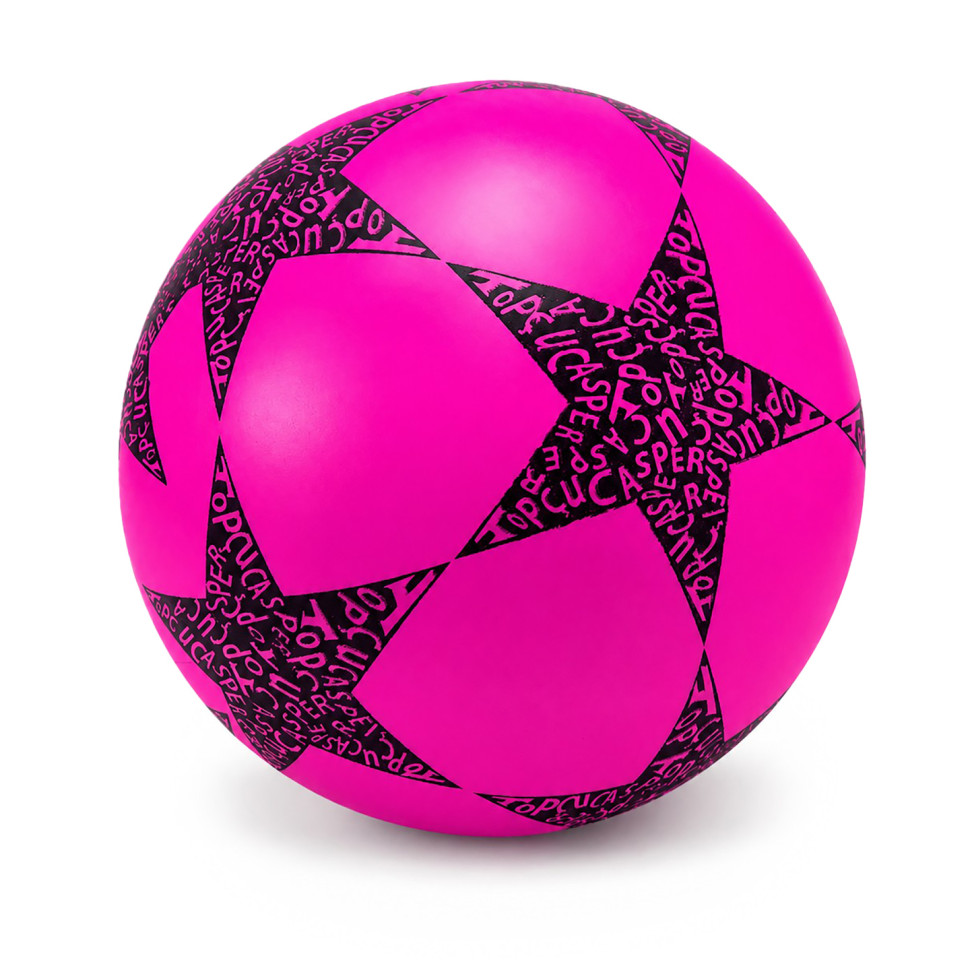 Дитячий гумовий м'яч Зірка RB20302(Pink) 60 грам, діаметр 18 см