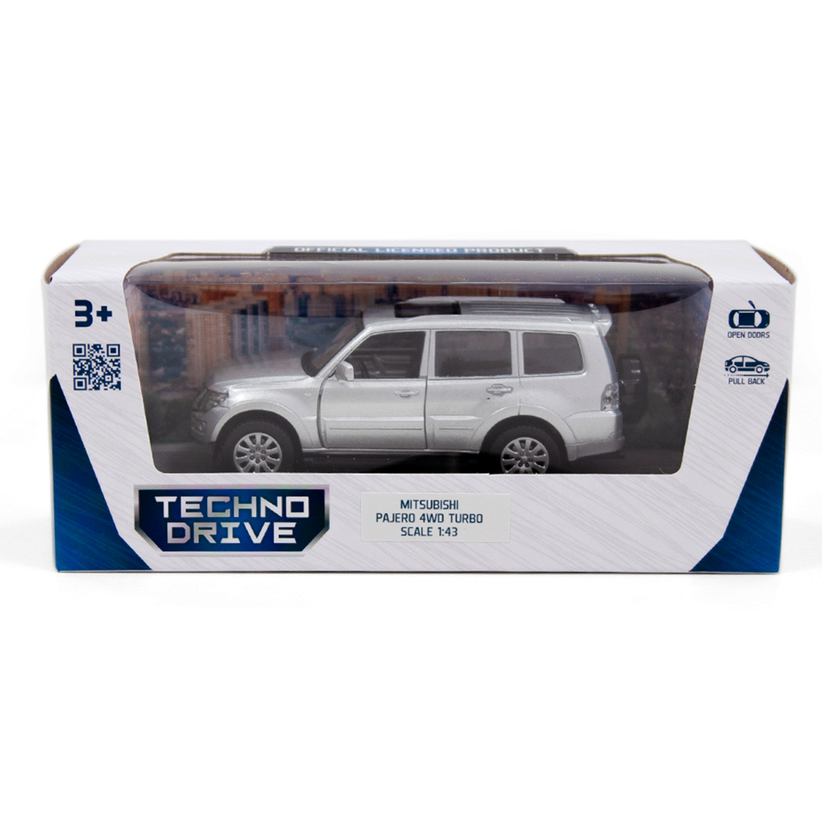 Автомодель - Mitsubishi Pajero 4WD Turbo (серебристый) — фото 3