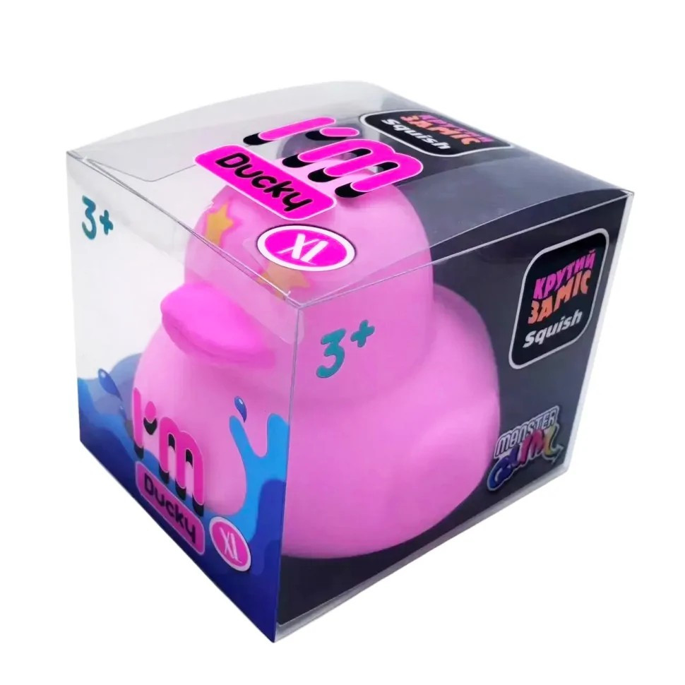 Дитячий антистрес "Крутий заміс - I'm Ducky XL" MonsterGum AS25003 Рожевий — фото 3
