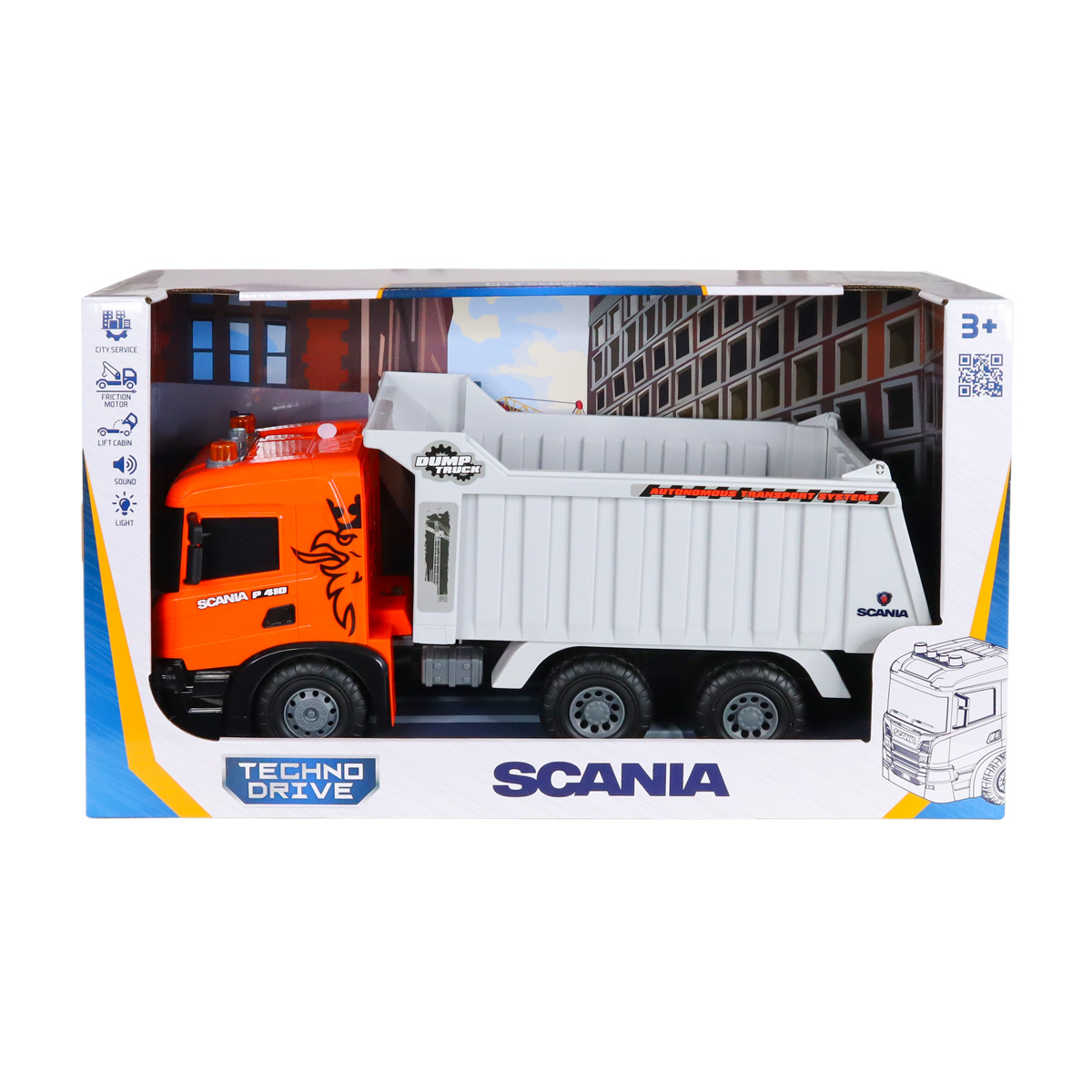 Автомодель серії "Super Big Truck" – Самоскид Scania (світло, звук) — фото 6
