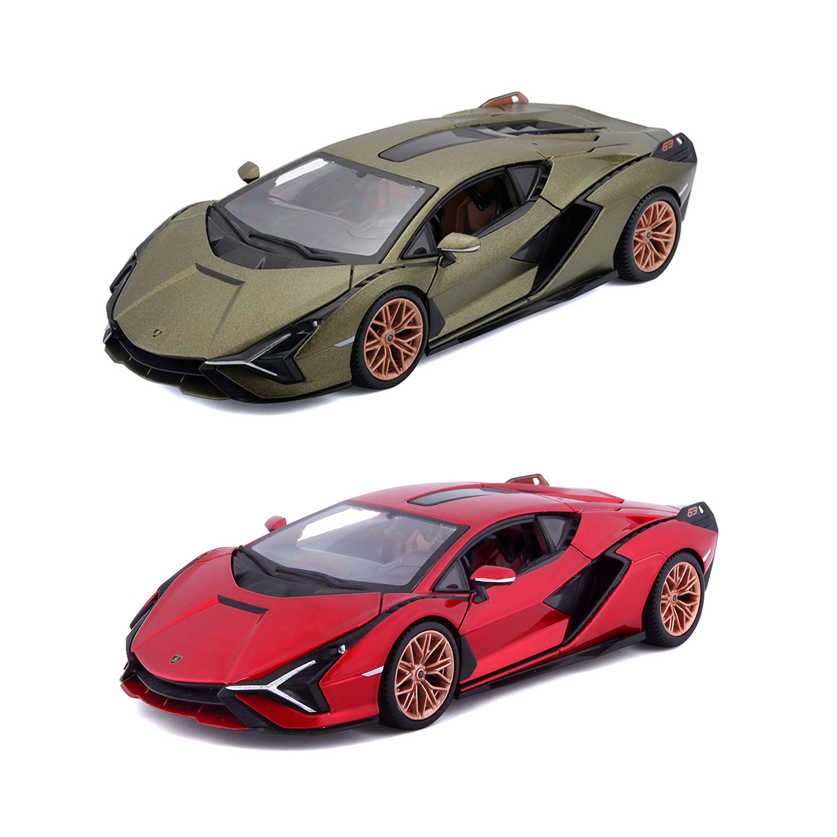 Автомодель - Lamborghini Sián FKP 37 (ассорти зеленый металлик, красный металлик, 1:24)