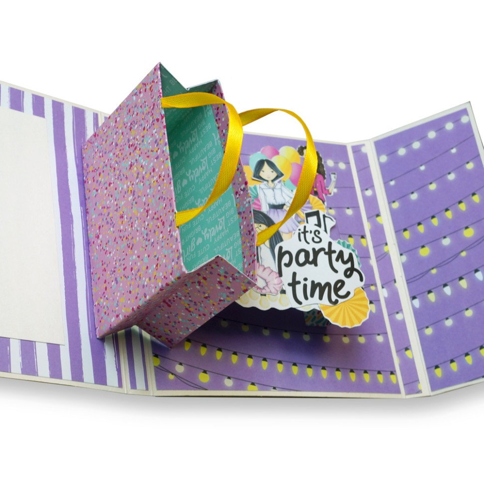 Набір для створення pop-up листівки "Party Girl" FDGCK-052, 14 x 16 см — фото 7
