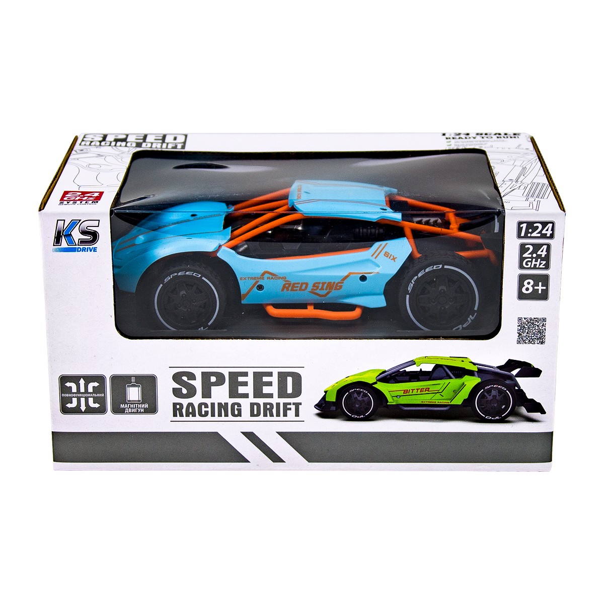 Автомобіль Speed Racing Drift з р/к - RED SING (блакитний, 1:24) — фото 3