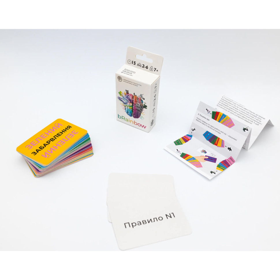 Карточная игра bRainbow FGS64, 60 карточек, на украинском языке — фото 3