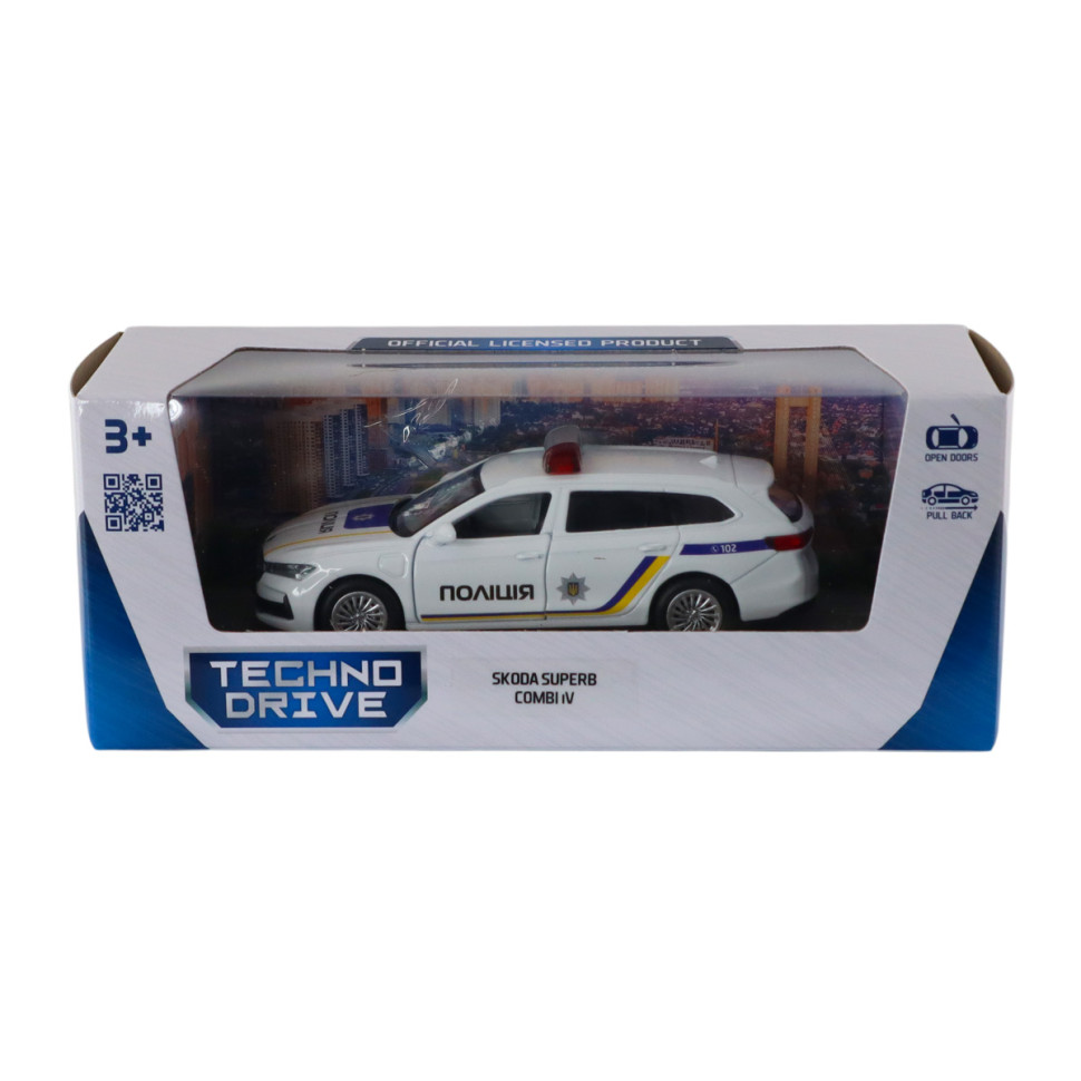 Дитяча автомодель "Skoda superb поліція" TechnoDrive 250947 масштаб 1:43 — фото 13