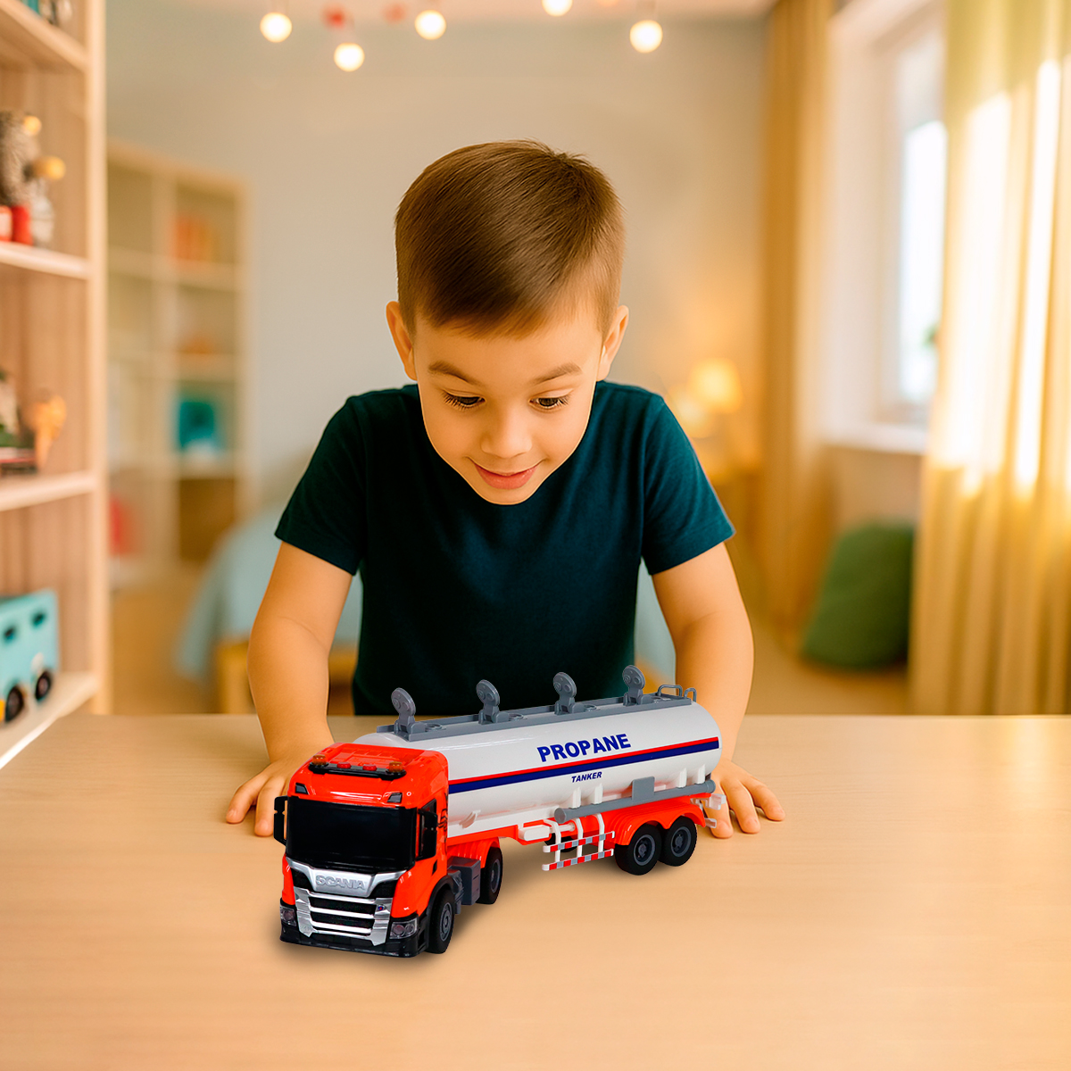 Автомодель серії "Large Truck" – Автоцистерна Scania (світло, звук) — фото 14