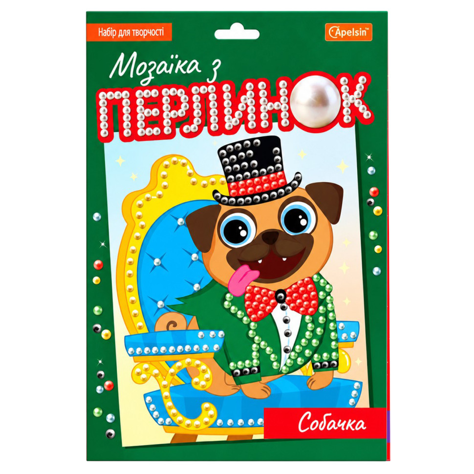 Детский набор для творчества "Мозаика из жемчуга собачка" НТ-38-06 — фото 2