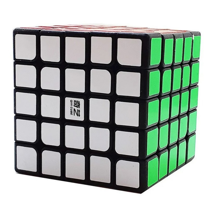 Головоломка Кубик Рубіка QiYi MofangGe 159black 5х5 з наклейками
