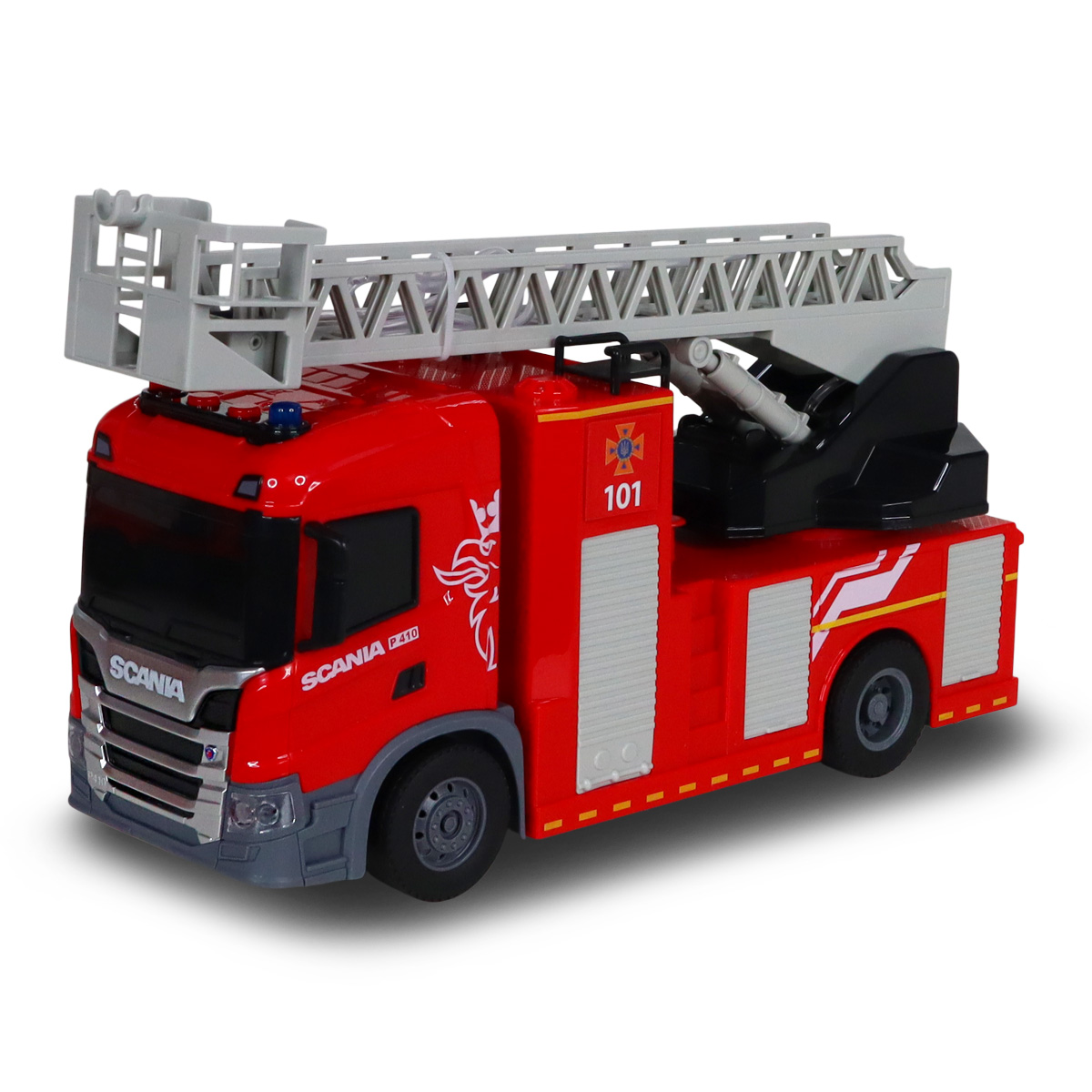 Автомодель серии "Big Truck" – Пожарная Машина Scania (свет, звук, функ. воды)