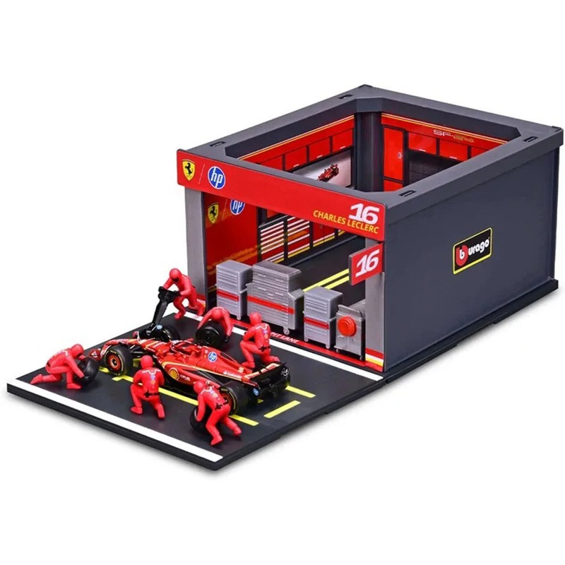 Ігровий набір Формула-1 "Pit Pass Ferrari SF-24" Bburago 18-36862 (#16) — фото 3