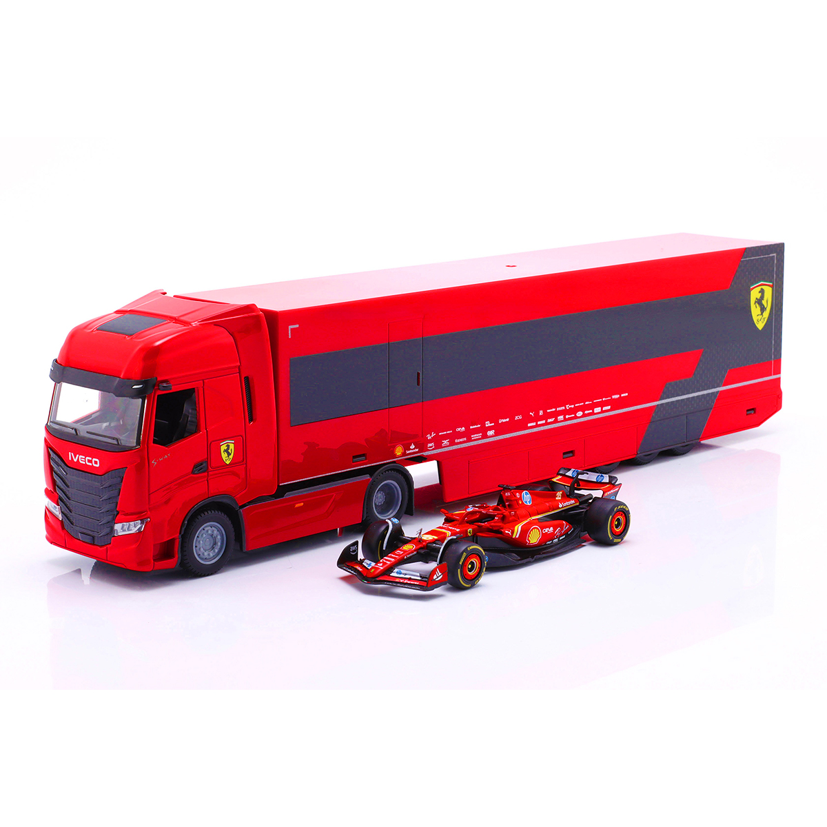 Ігровий набір - Вантажівка-Тягач Iveco S-WAY Та Болід SF-24 (1:43) — фото 2