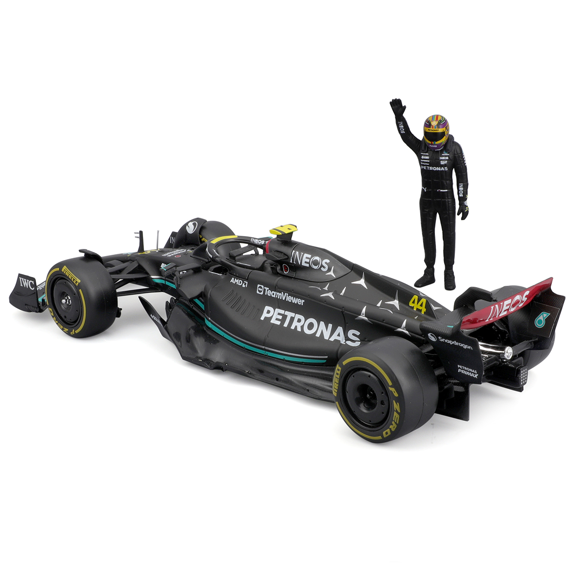 Автомодель з фігуркою - Mercedes-AMG F1 W14 E Performance (1:24) — фото 6