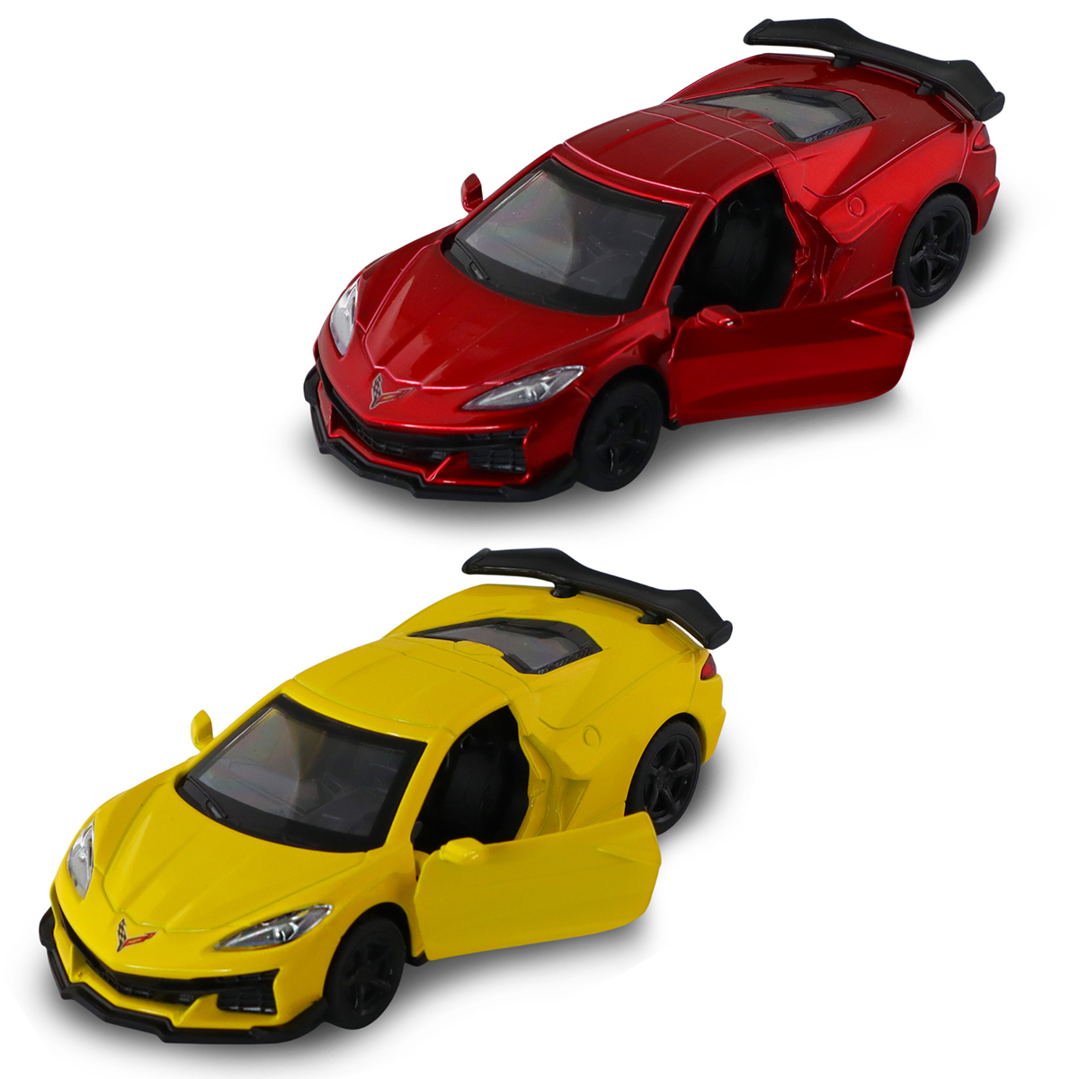 Автомодель – Chevrolet Corvette C8 Z06 2024 (жовтий, червоний) — фото 15
