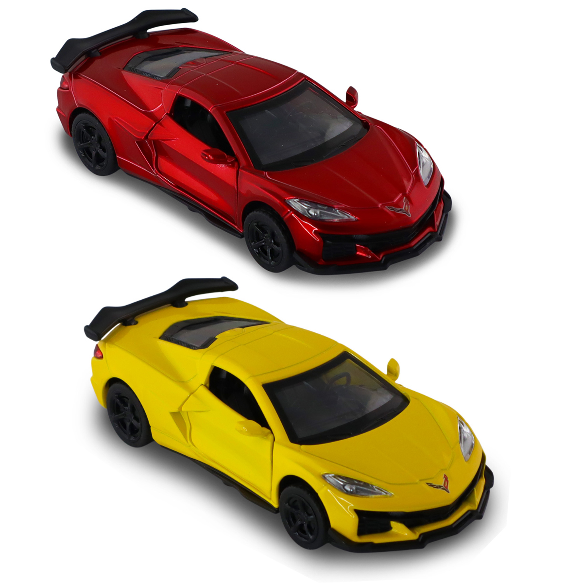Автомодель – Chevrolet Corvette C8 Z06 2024 (жовтий, червоний) — фото 13