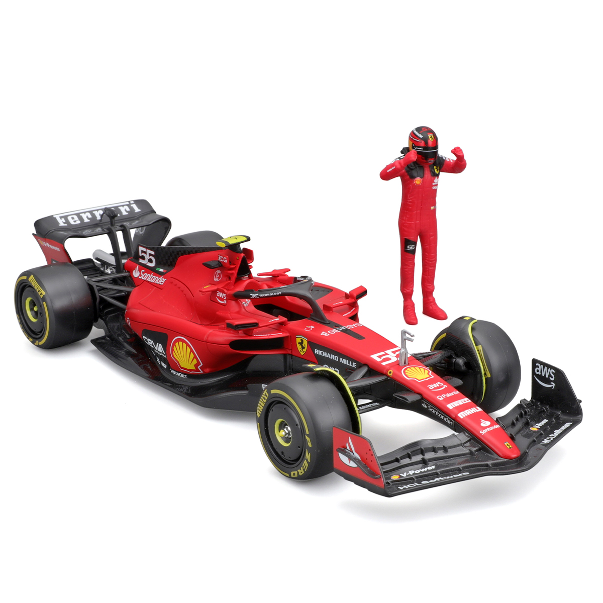 Автомодель з фігуркою - Ferrari SF-23 (1:24) — фото 11