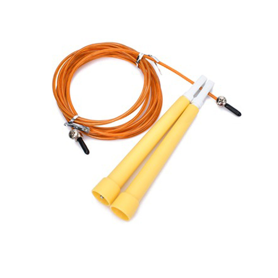 Скакалка швидкісна MS 3765(Yellow) 290 см, ручка пластик, мотузка гума+метал