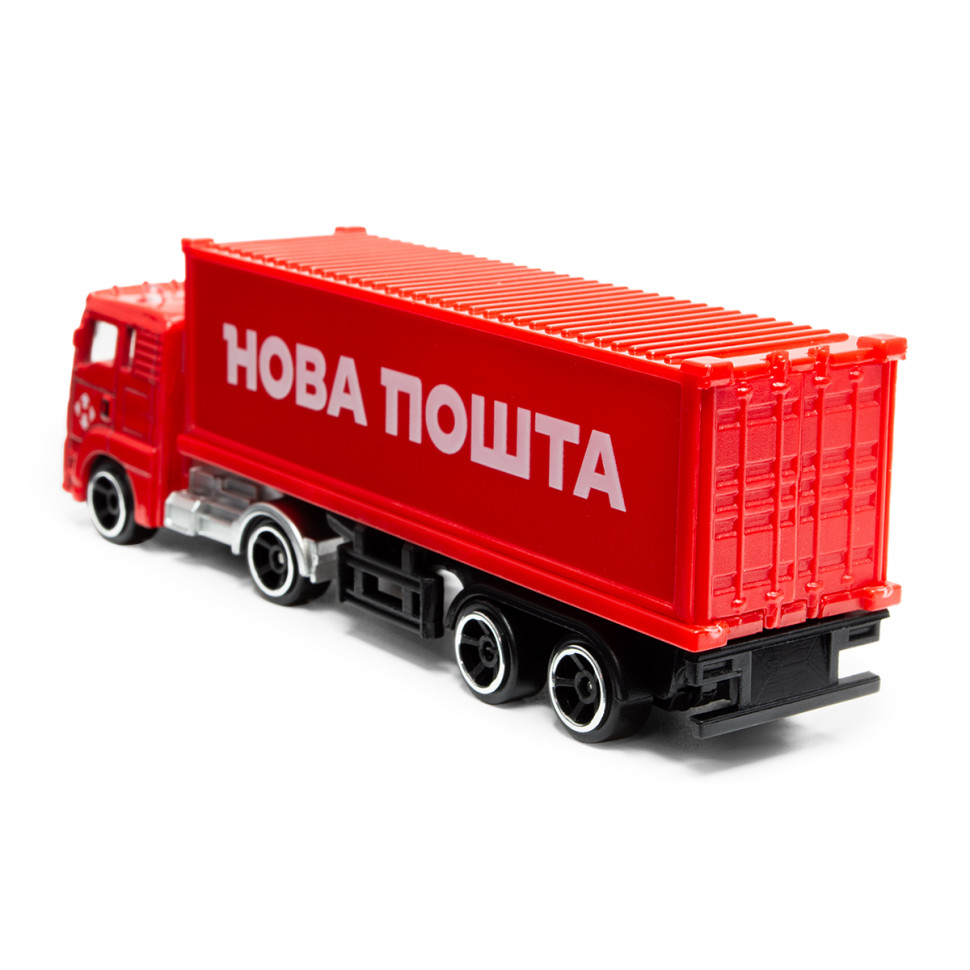 Автомодель колекційна Фура "Нова Пошта" TechnoDrive 250416CG масштаб 1:64 — фото 3