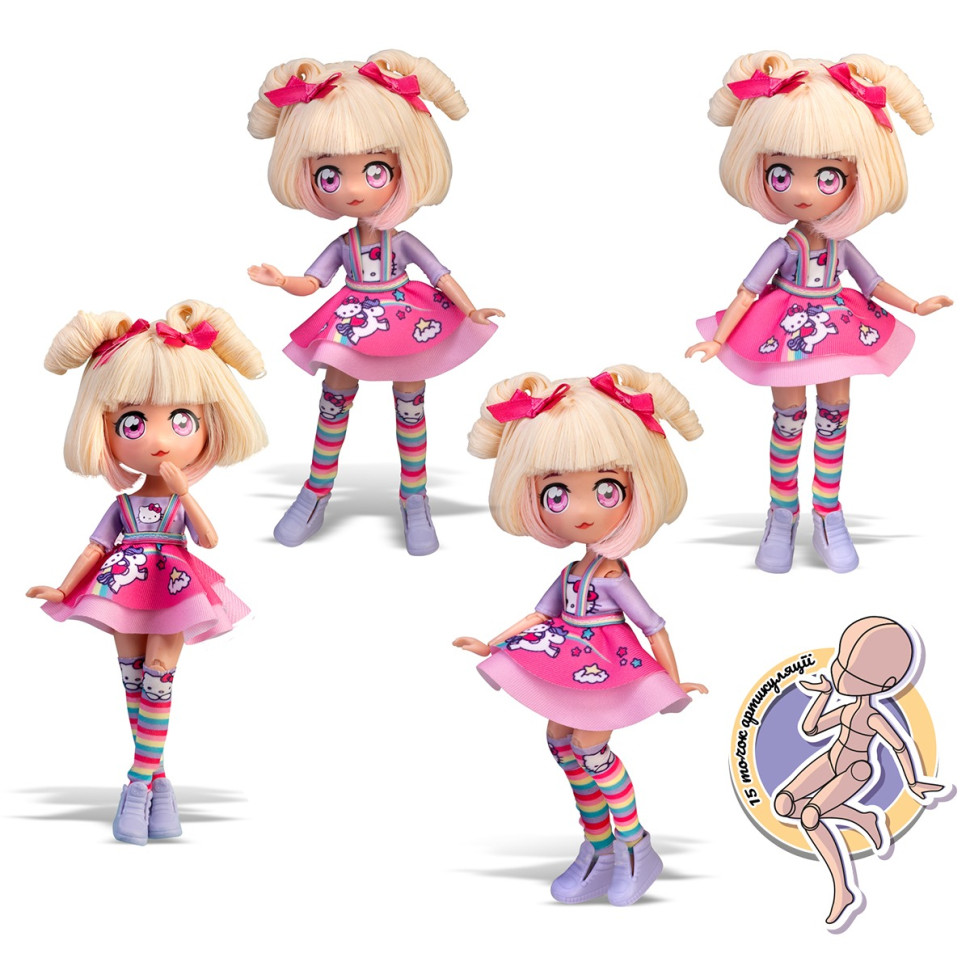 Детская кукла "Конфетка Единорог" 4SF Manga Dolls HKTF0400 серии "Hello Kitty" — фото 10