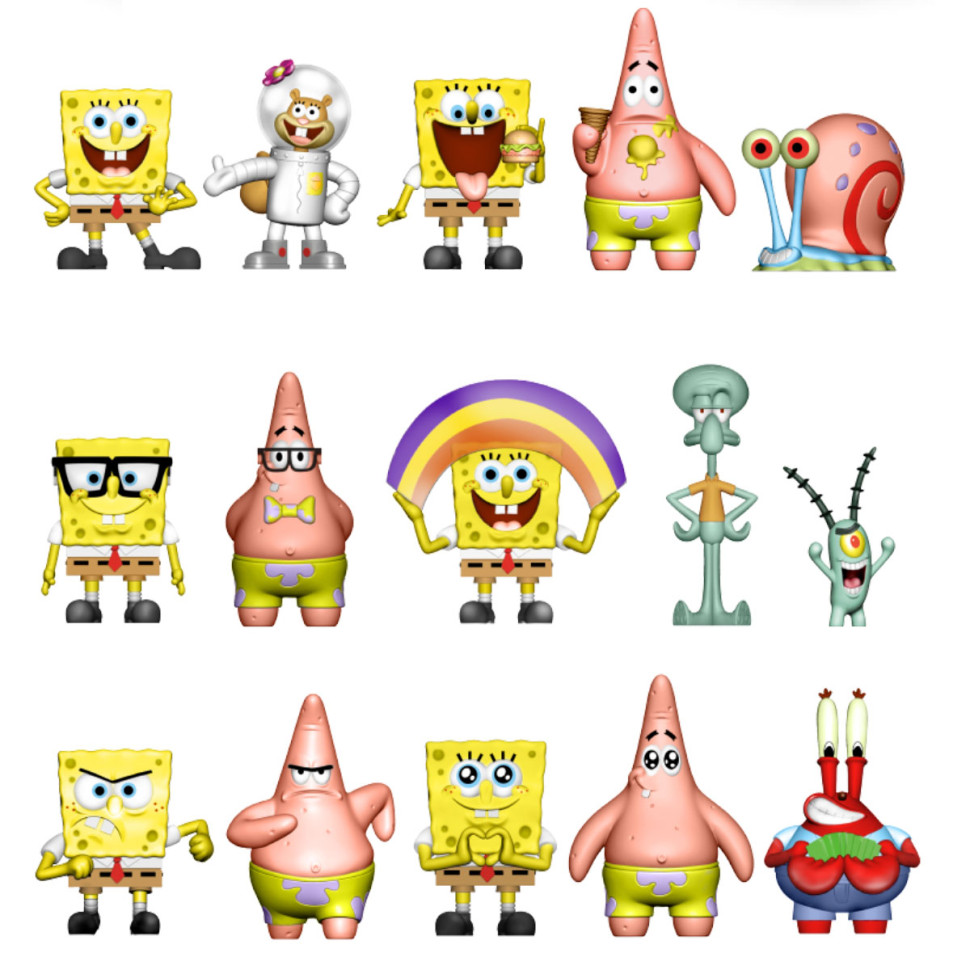 Колекційна фігурка-сюрприз "Губка Боб" Sponge Bob SB3D-2025 — фото 2