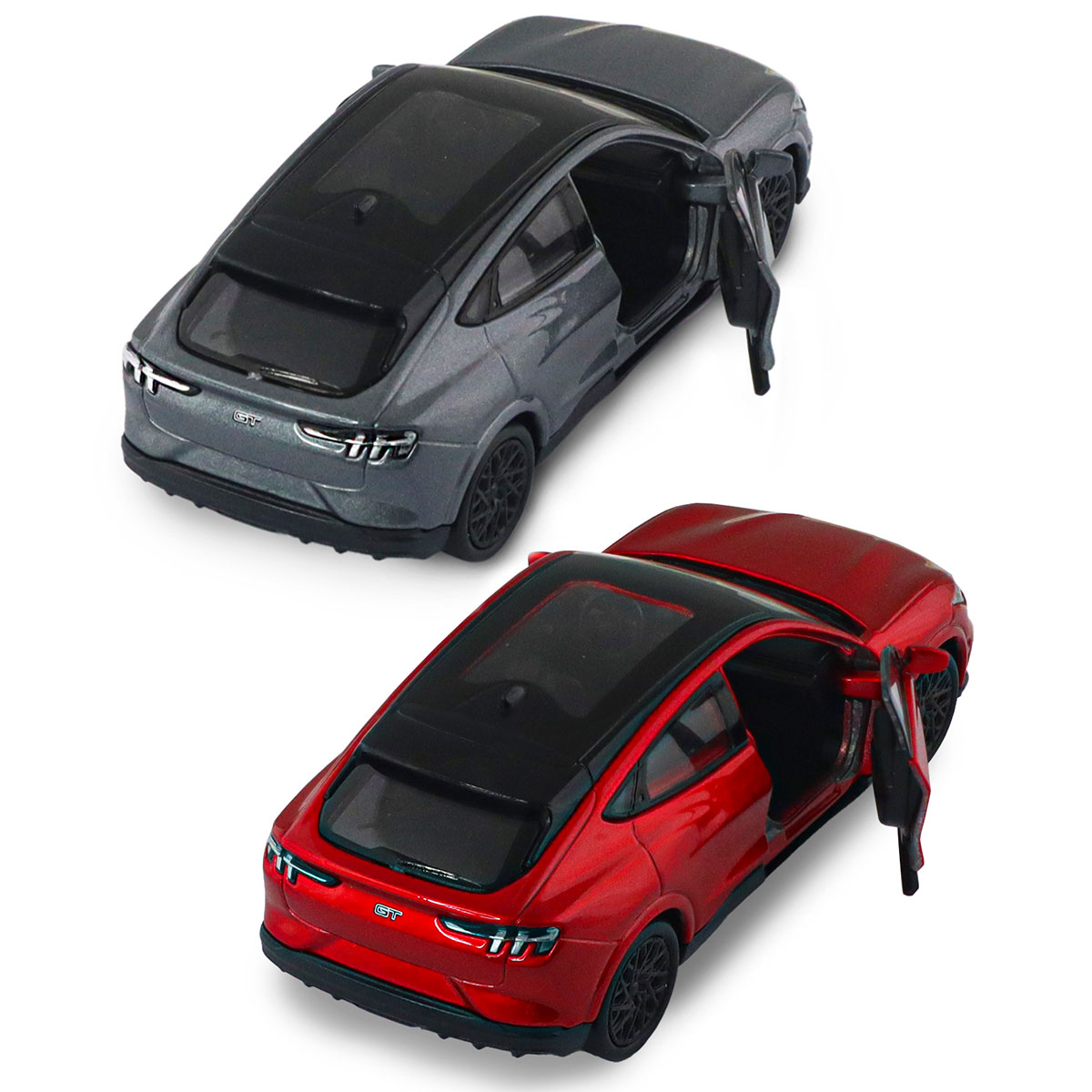 Автомодель - FORD Mustang MACH-E GT 2023 (червоний, сріблясто-сірий) — фото 2