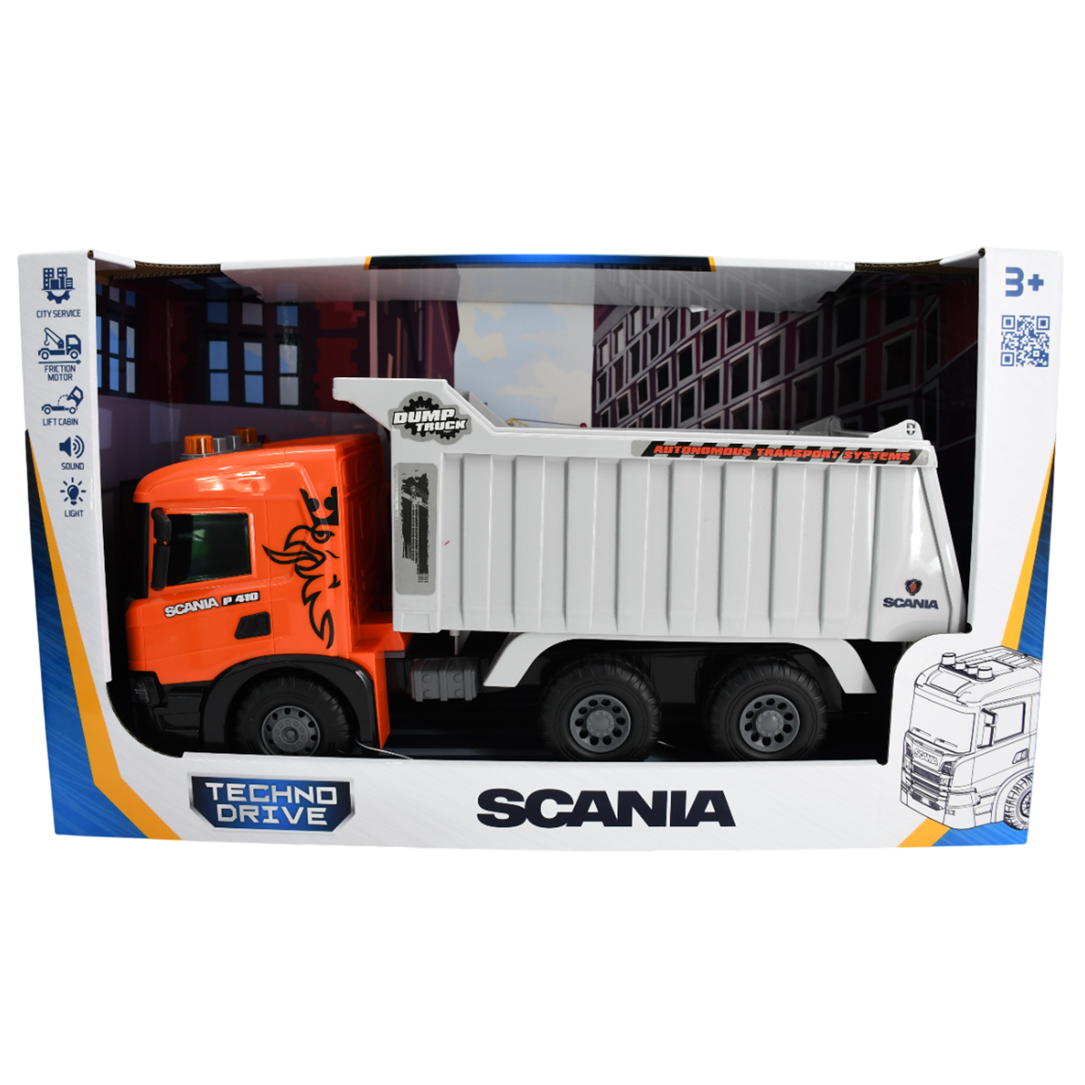 Автомодель серії "Super Big Truck" – Самоскид Scania (світло, звук)