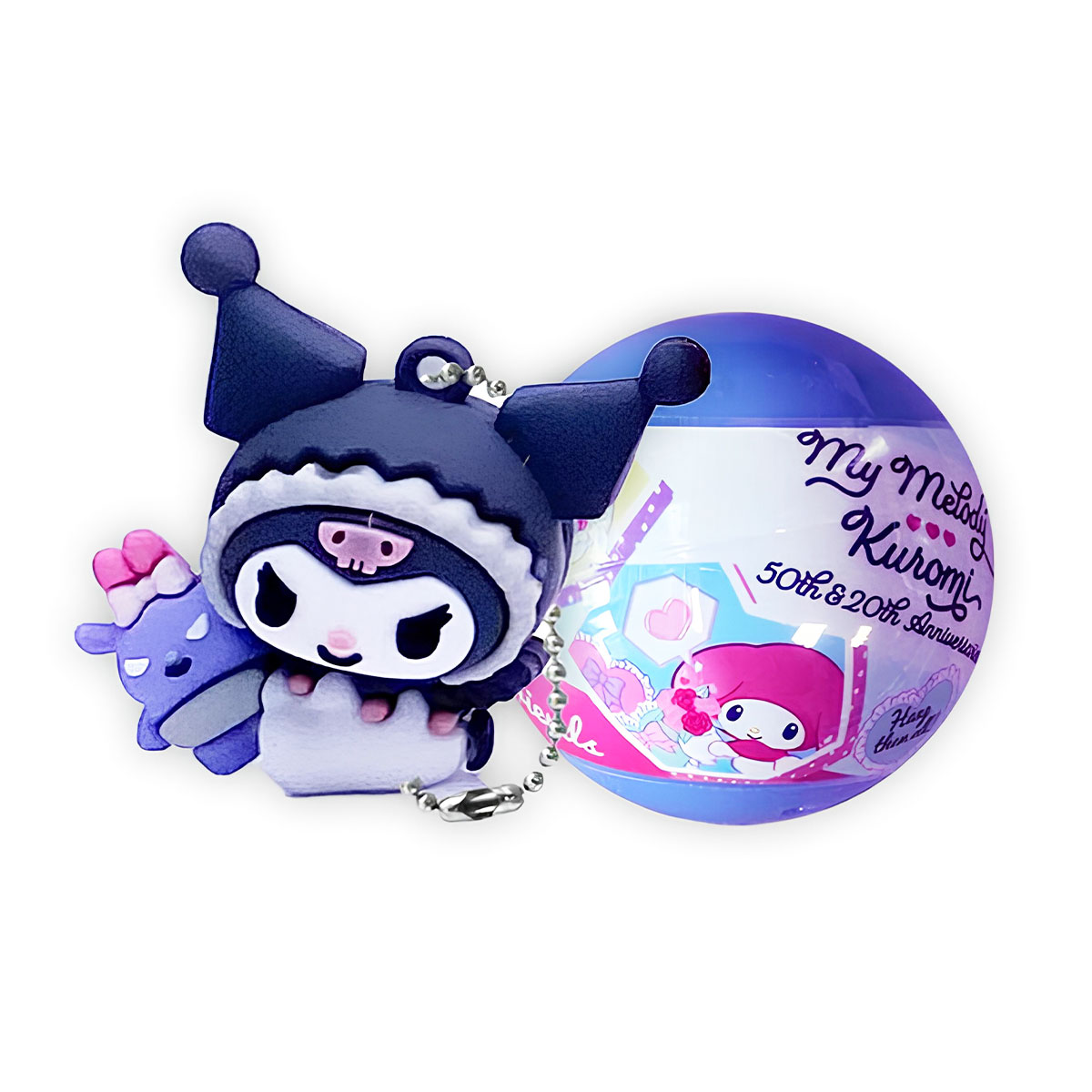 Фигурка-сюрприз на цепочке в шаре Cool Things серии "Hello Kitty" - Моя Мелоди и Куроми (в асс.)