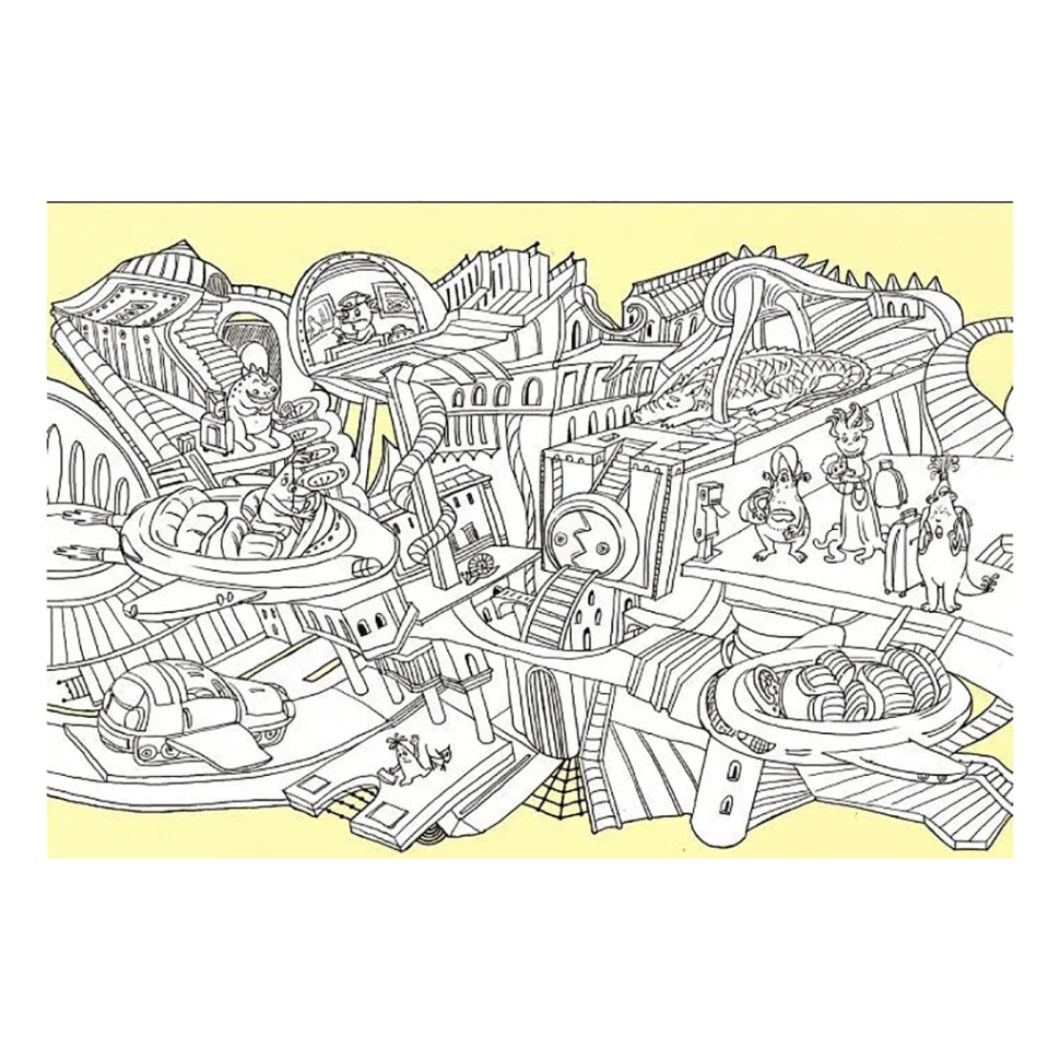 Детская раскраска "Дли-и-и-и-тельное путешествие: Под землей" 784001, длина 4,5 метра — фото 5