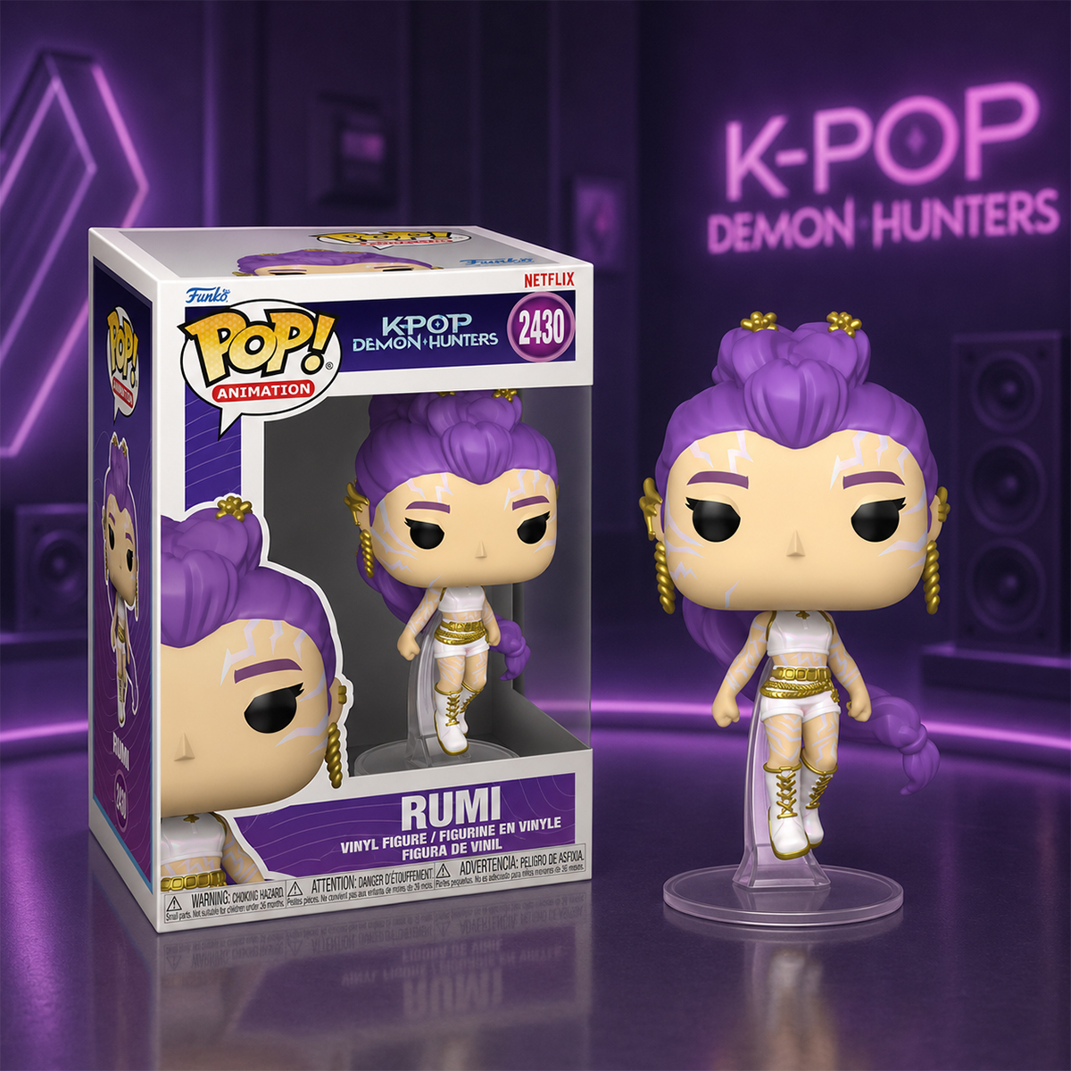 Ігрова фігурка Funko POP! серії "Кейпоп-мисливиці на демонів" S2 - Румі (W/CH) (GW) — фото 5