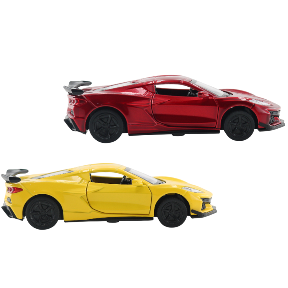 Автомодель – Chevrolet Corvette C8 Z06 2024 (жовтий, червоний) — фото 9