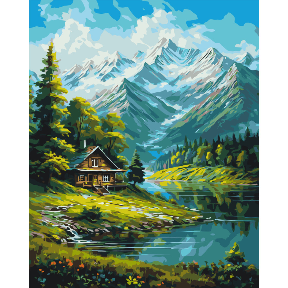 Картина за номерами "Гірський пейзаж" LW3437, 40х50 см