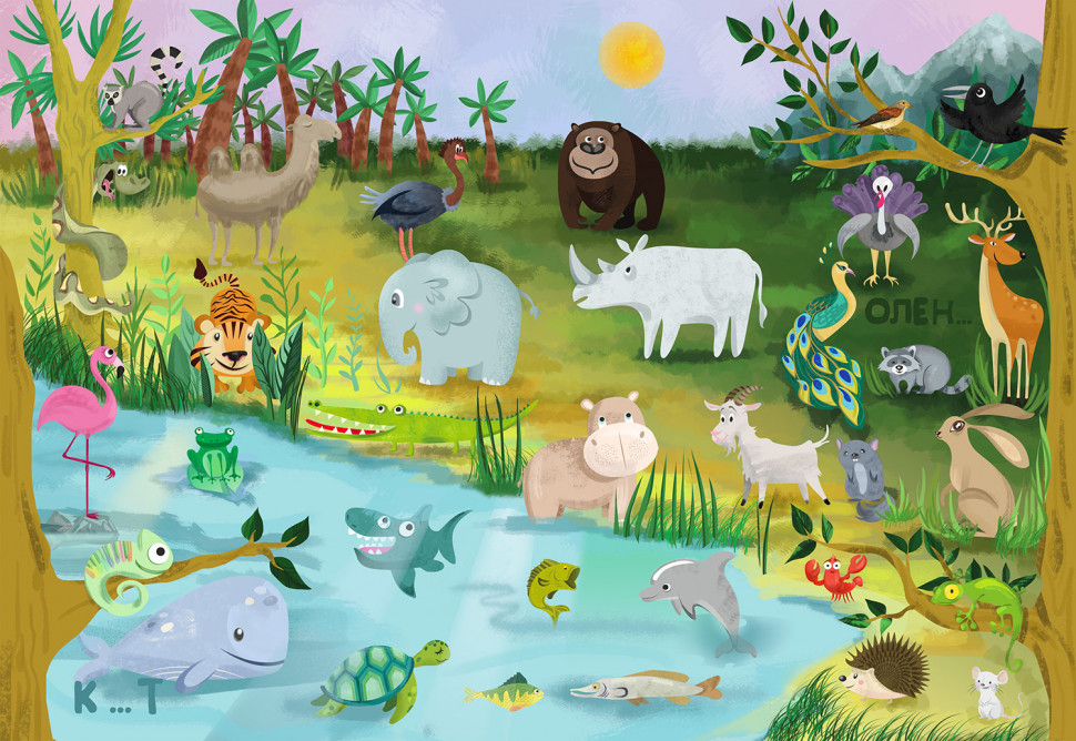 Дитяча навчальна гра з багаторазовими наклейками "ZOO Абетка" (КП-005) KP-005 укр. мовою — фото 5