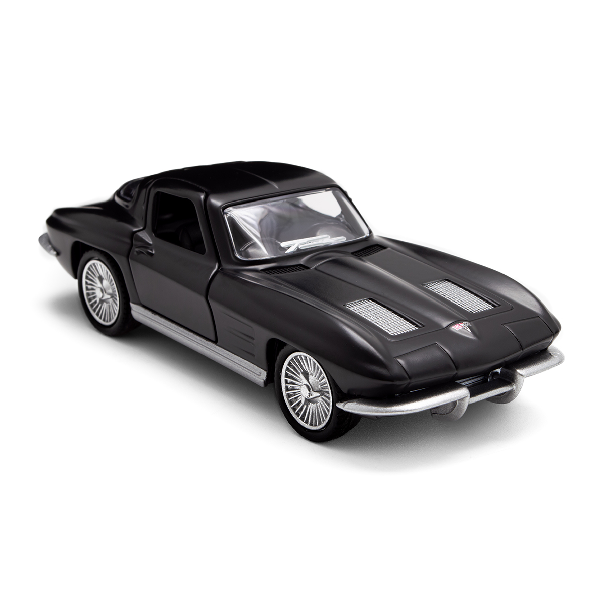 Автомодель - Chevrolet Corvette Split Window 1963 (матовий чорний) — фото 13