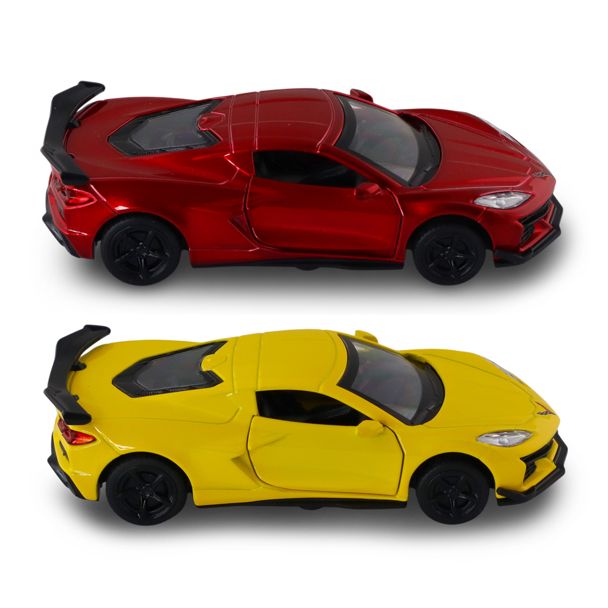 Автомодель – Chevrolet Corvette C8 Z06 2024 (жовтий, червоний) — фото 12