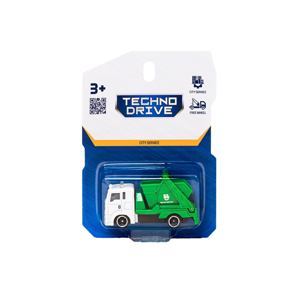 Дитяча автомодель "Сміттєвоз" TechnoDrive 250421CG-4, масштаб 1:64 — фото 4