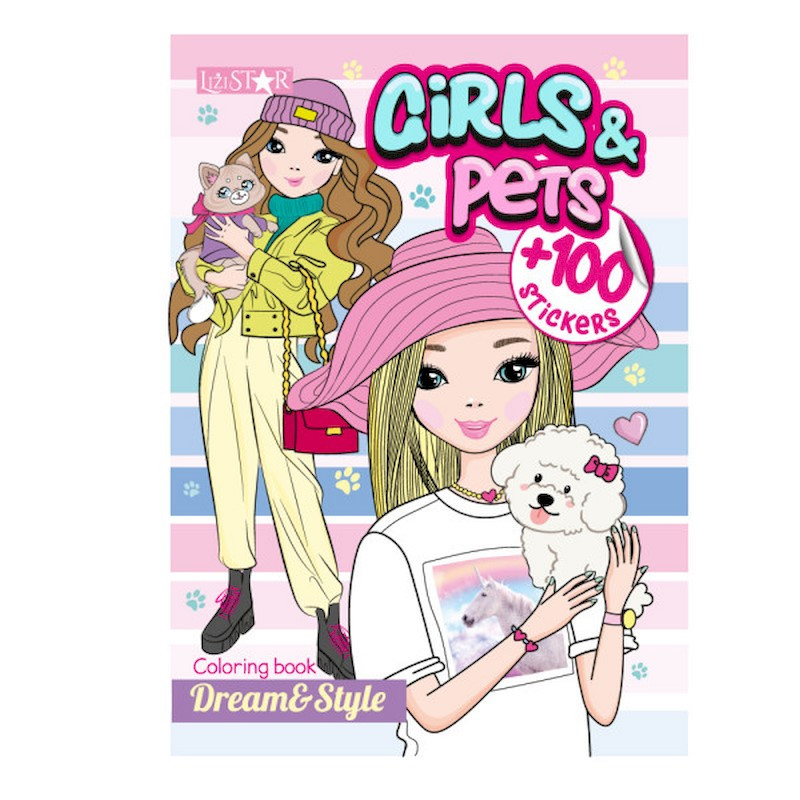 Дитяча розмальовка "Girls&Pets" РМ-88-02 серія "Dream & Style"