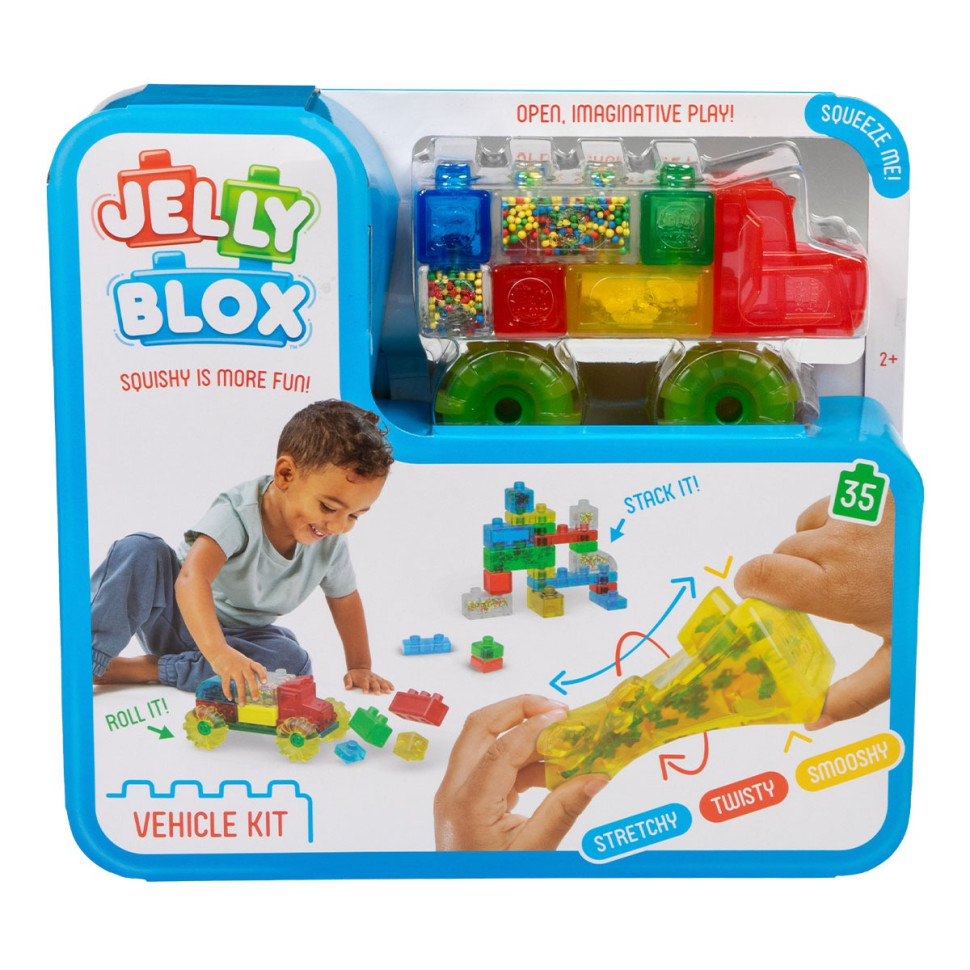 Дитячий сенсорний конструктор "Машинка врум-врум!" Jelly Blox 931694J 30 деталей