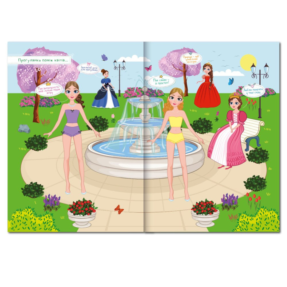 Книга-одягалка з наліпками "Princesses" LS-03-01 серія "Dress Up" — фото 2