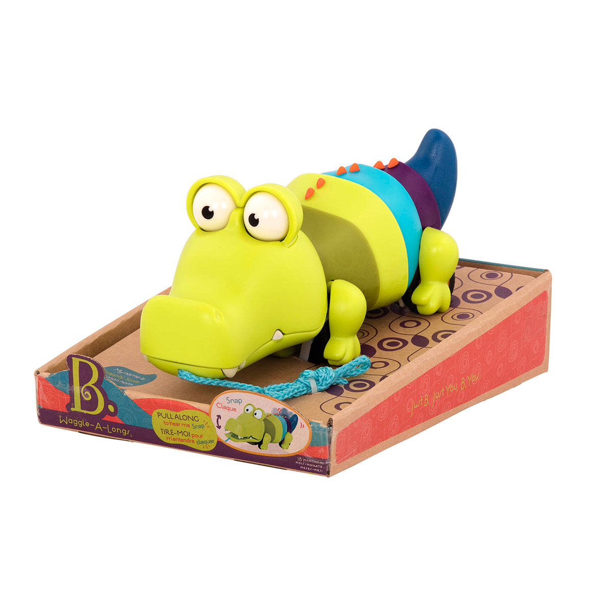 Игрушка-каталка на веревочке - Крокодил Клац-Клаус — фото 6