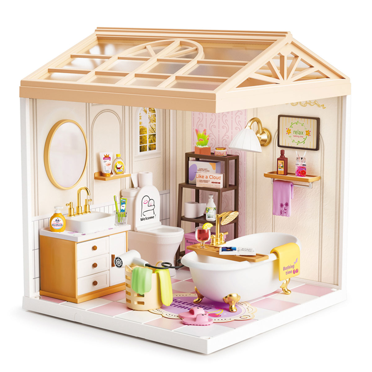 Конструктор-румбокс Mini House серії "Інтер'єр" – Ванна Кімната (світло) — фото 2