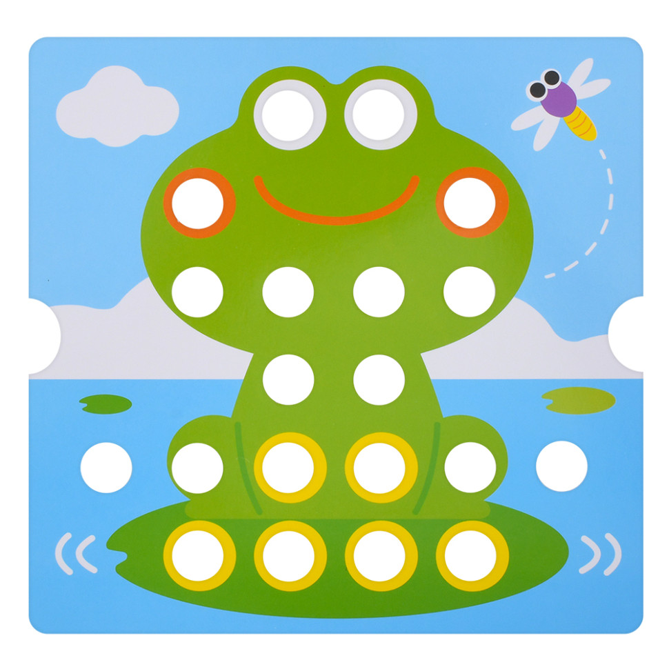 Развивающая мозаика Button Idea YG898-6, 46 деталей, карточки 12 штук — фото 11