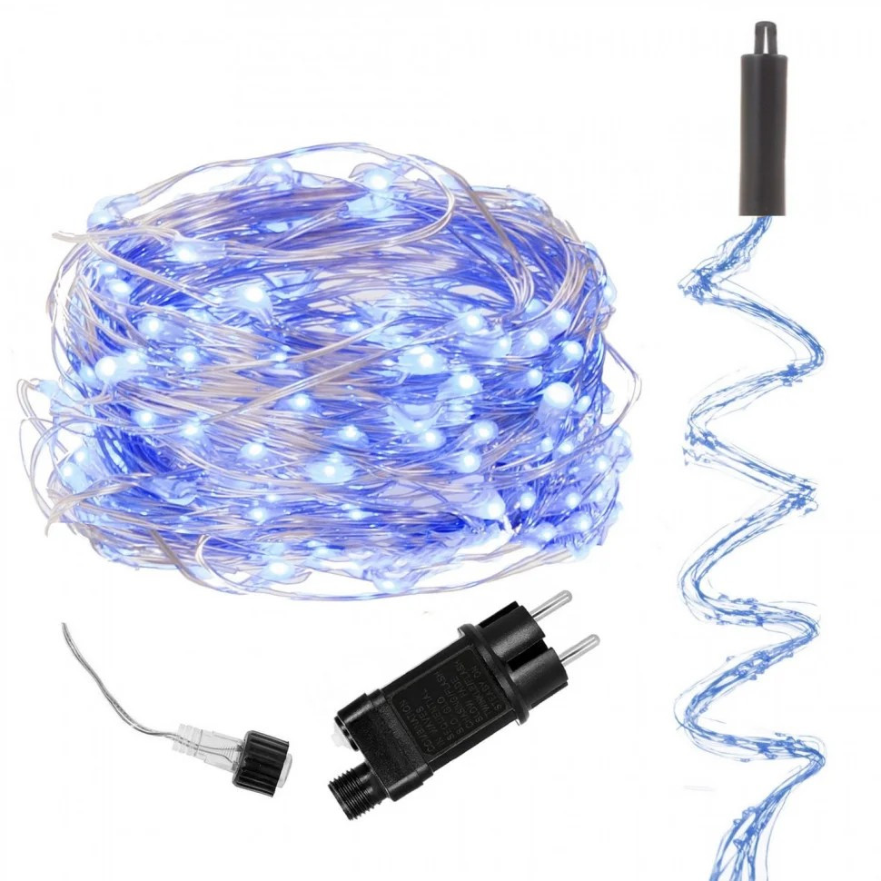 Гирлянда (конский хвост) Springos CL0095, 2 м 300 LED, Blue — фото 3