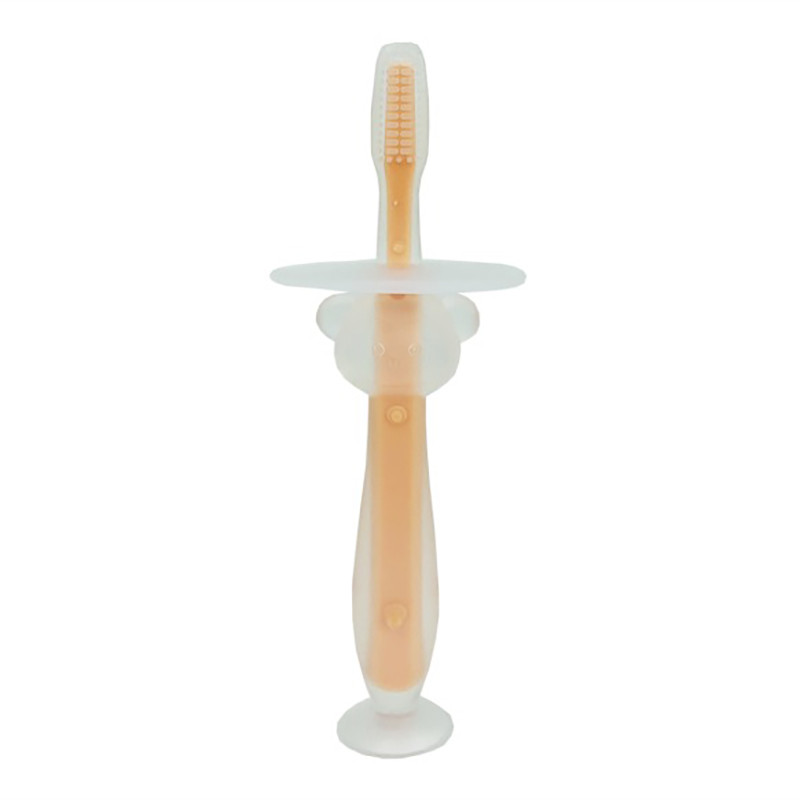 Силіконова зубна щітка Mumlove MGZ-0707(Peach) з обмежувачем