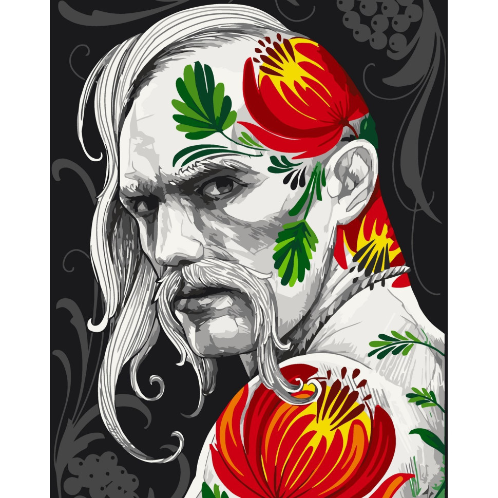 Картина за номерами "Козак. Арт" ©vyshnov__tattooart 10054-AC 40х50 см