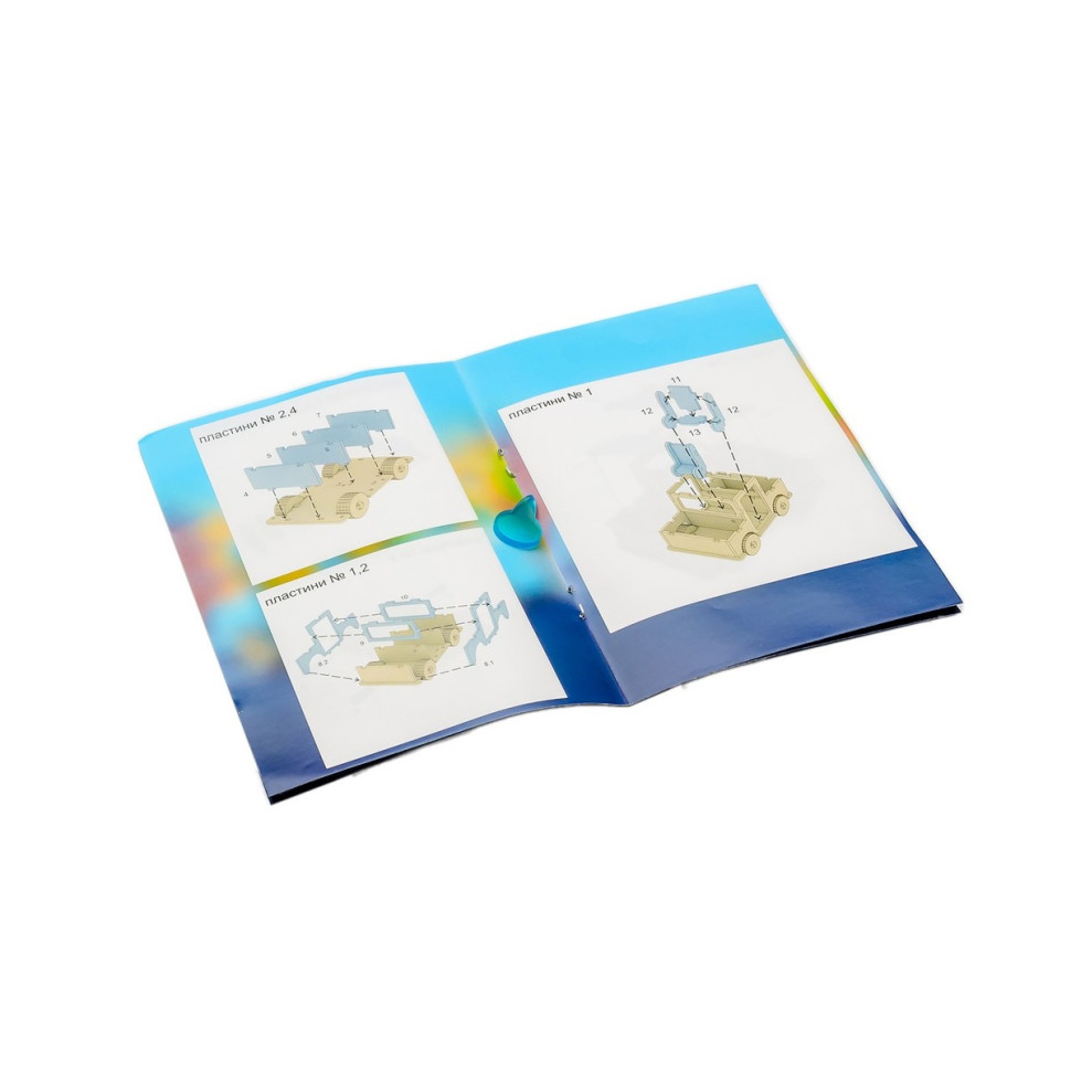 Дитячий дерев'яний 3D конструктор "Машинка" Puz-00930, 43 деталі — фото 4