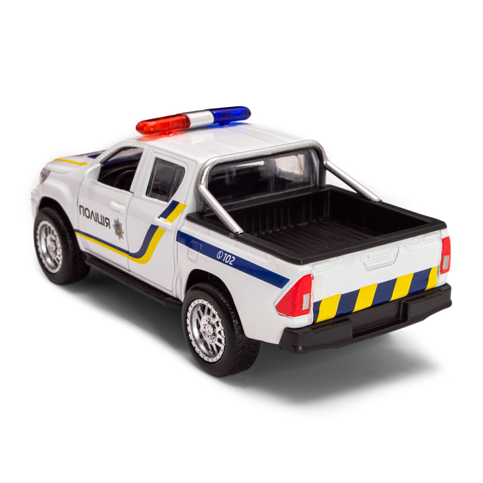 Дитяча автомодель Toyota Hilux Police TechnoDrive KM250426 масштаб 1:32 — фото 3