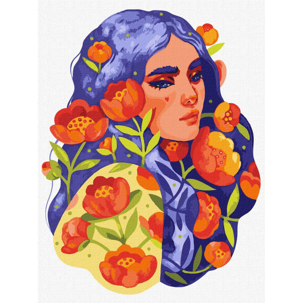 Картина за номерами "Синьоока весна" ©lesya_nedzelska_art Ідейка KHO2661 30х40 см