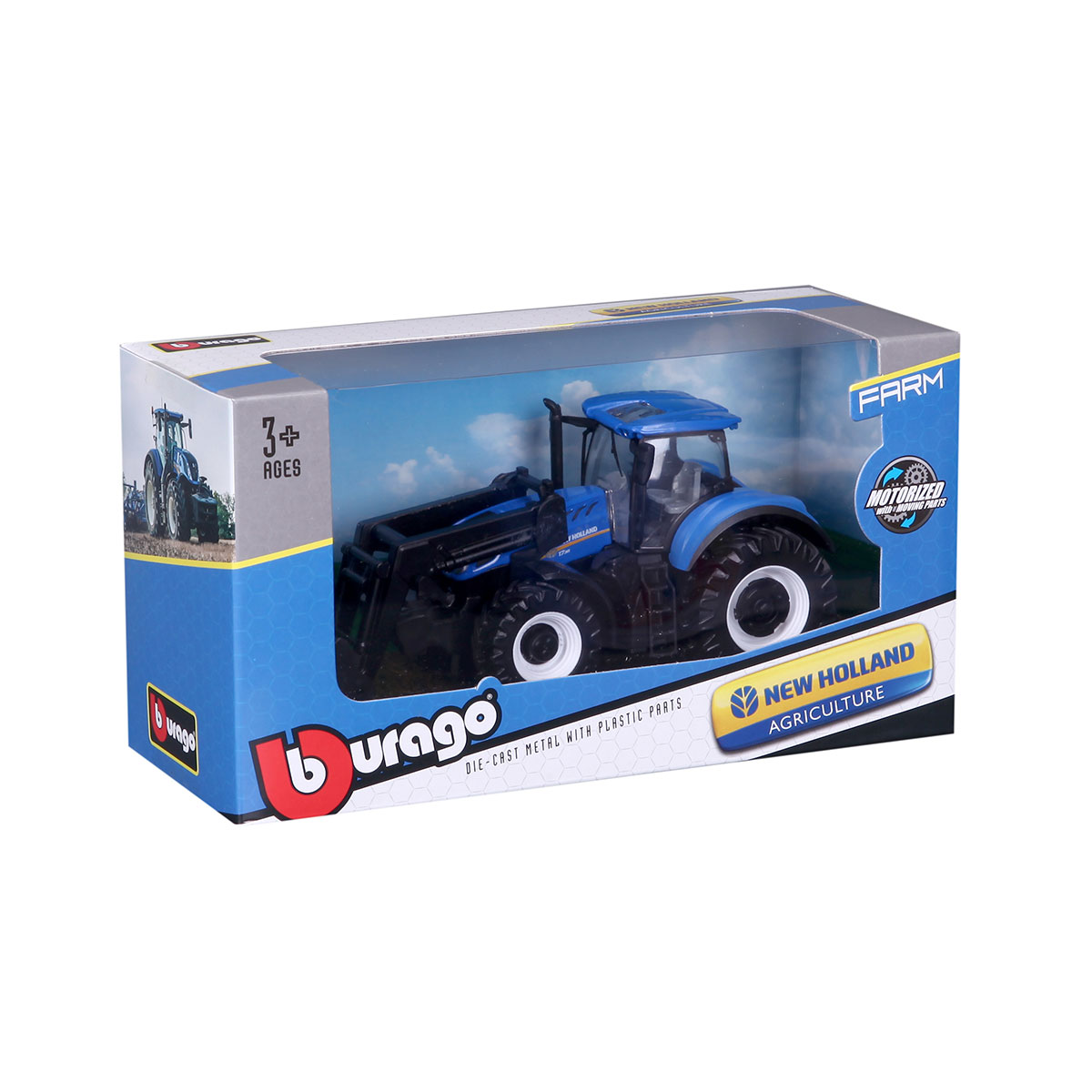 Модель серії Farm - Трактор NEW Holland T7.315 з фронтальним навантажувачем (синій, 1:32) — фото 7