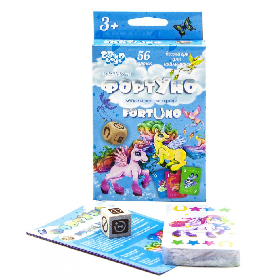 Дитяча розвиваюча настільна гра "ФортУно Cute Unicorns" UF-04-01U укр. мовою — фото 3